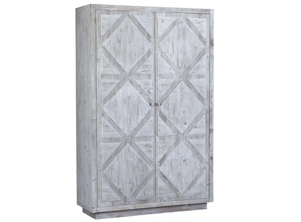 Large white wash tall armoire