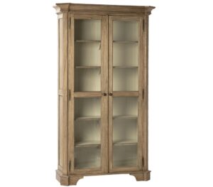 Zepar Reclaimed Wood Glass Cabinet