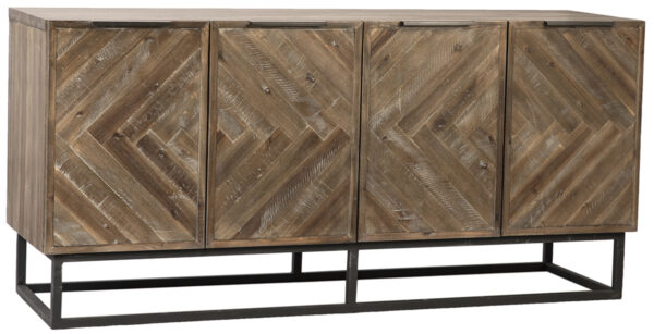 Reclaimed Wood and Iron Sideboard
