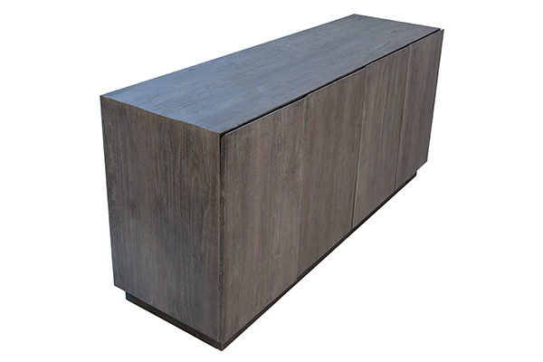 rustic grey sideboard angle view
