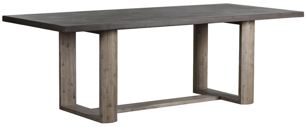 91″ Varza Concrete Top and Wood Base Dining Table