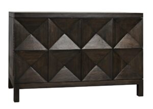 52″ Quadrant 2 Door Sideboard, Ebony Walnut