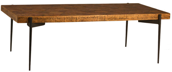 parquet top wood coffee table