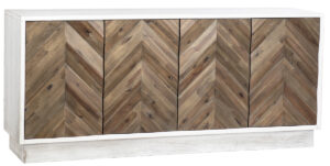 71″ Pine Sideboard with Chevron Doors
