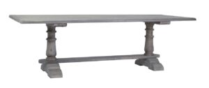 84″ Talbot Light Grey Washed Wood Dining Table