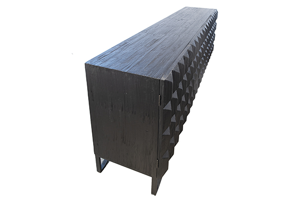 black wood sideboard top view