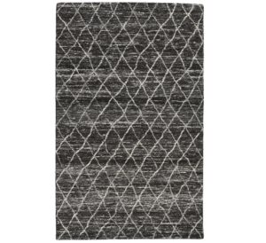 Hasting Charcoal Diamond Pattern Wool Rug
