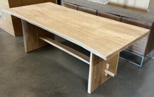 87″ Natural Teak Live Edge Dining Table