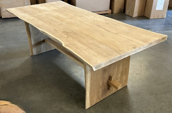 87" Natural Teak Live Edge Dining Table - Image 3