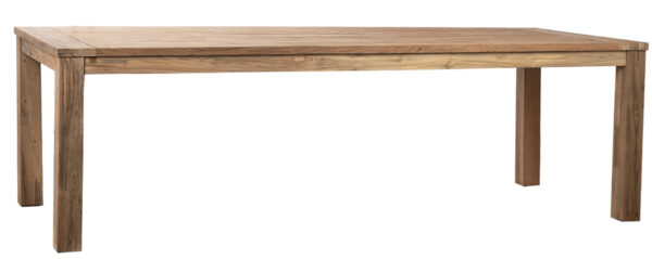 Natural wood long dining table