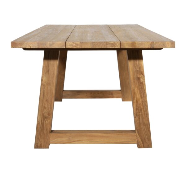 Large teak dining table for outdoor, profile