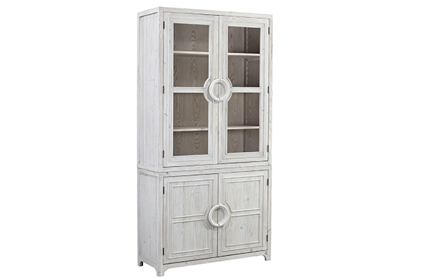 tall white wash cabinet