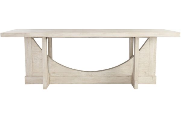 white wash wood gathering table front view