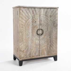 Rustic Vivienne Wood Bar Cabinet