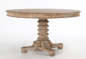 55″ Bellinger Pine Wood Round Dining Table