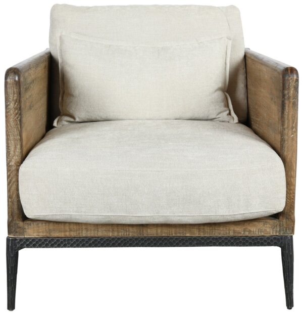 wood upholstered accent chair
