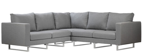 Aluminum and grey cushions outdoor sectional