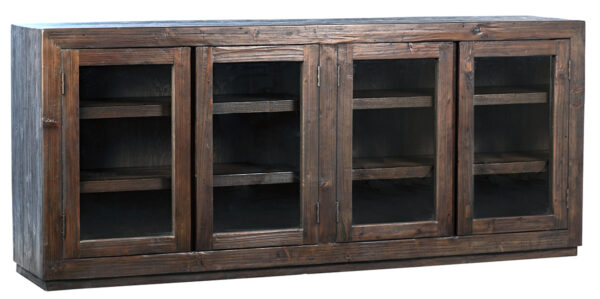 dark wood glass cabinet