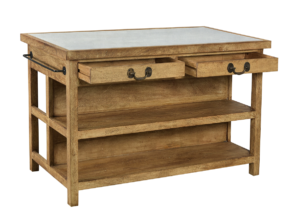 58″ Marble Top Kitchen Island Counter