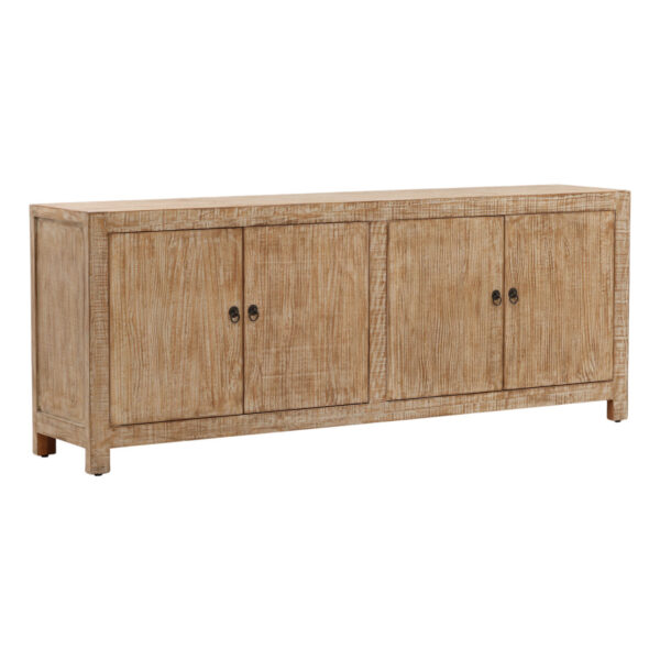 Large reclaimed wood sideboard in natural wood