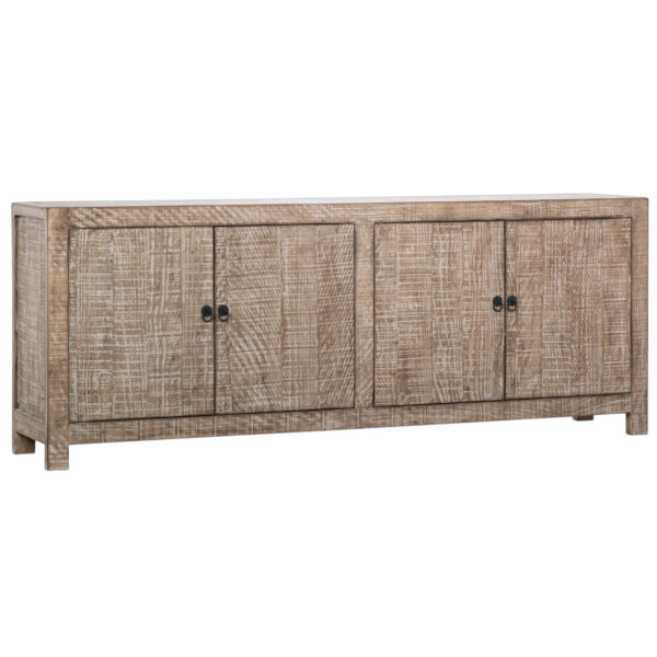 Large reclaimed wood sideboard in natural wood
