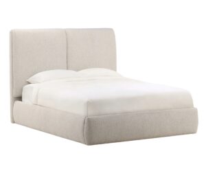 Modern Upholstered Zully Bed in Taupe