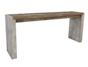 72″ Wood and Concrete Laminate Console Table