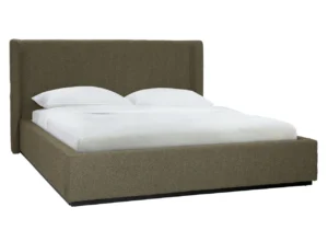 Tobias Bed – Modern Olive Green Upholstered