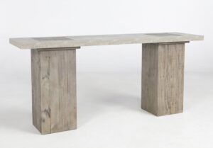 68″ Wood and Concrete Top Console Table