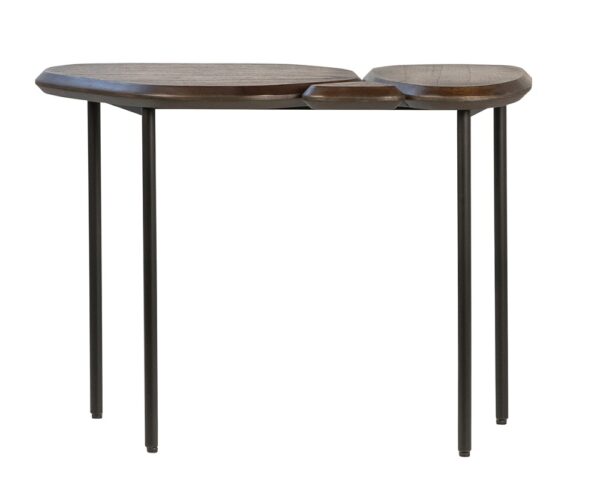 Live edge dark wood side table