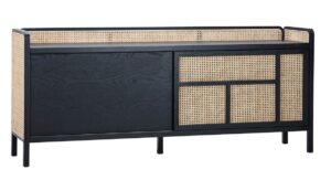 79″ Oak and Cane Sutton Sideboard
