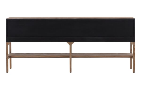 Modern console table with drawers, back