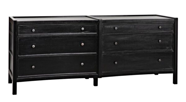 Black Hampton 6 Drawer Dresser