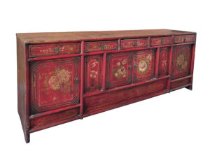 Vintage Chinese Low Cabinet