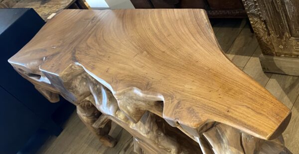 Teak Root Console Table top