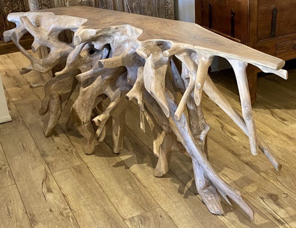 70″ Teak Root Console Table