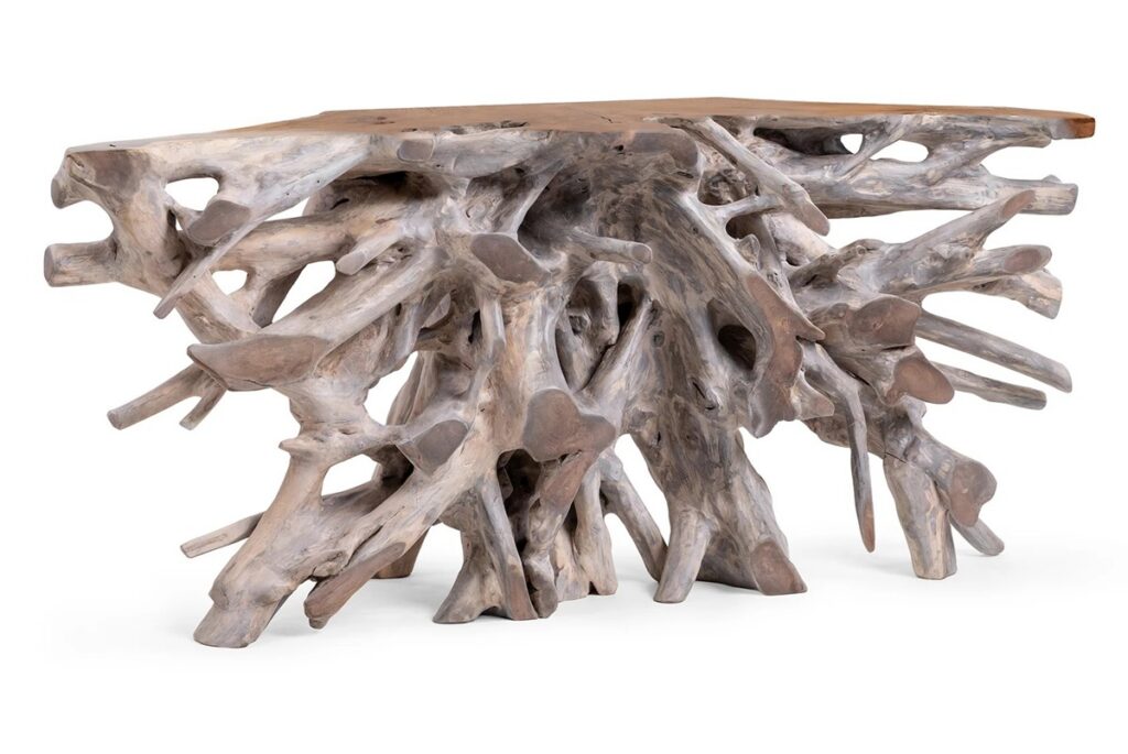70″ Teak Root Console Table