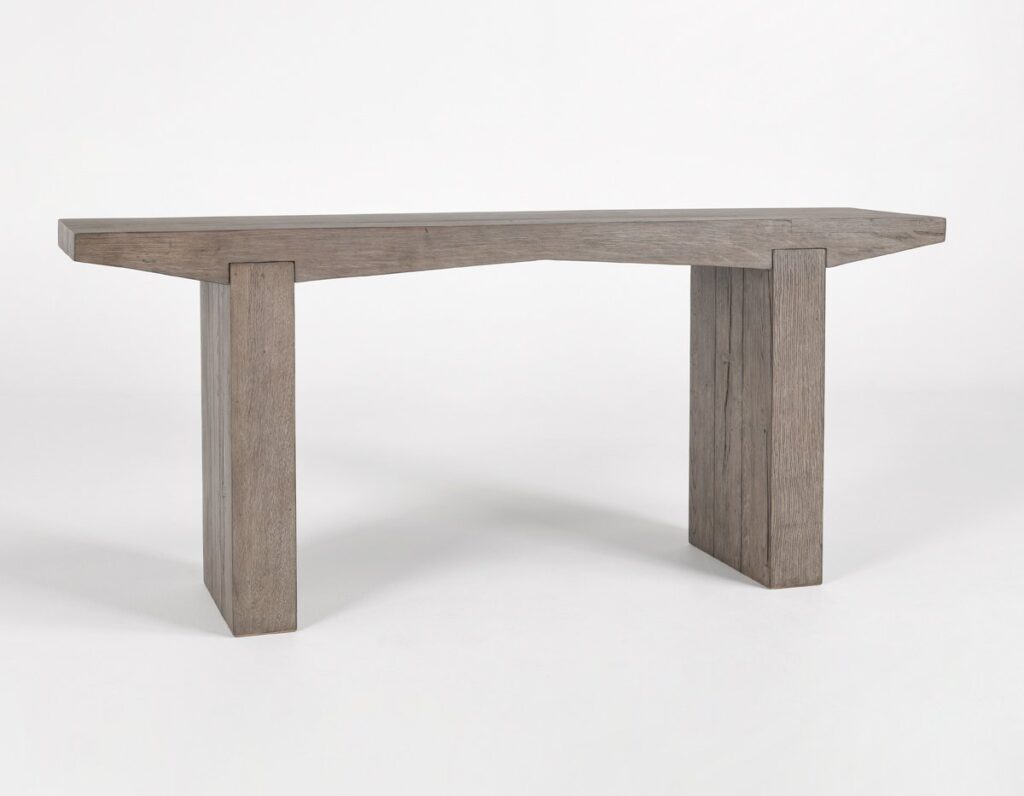 70″ Oak Wood Console Table