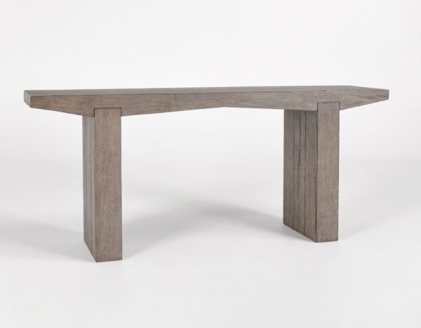Reclaimed oak wood console table