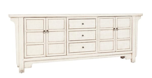 antique white sideboard with doors and drawers
