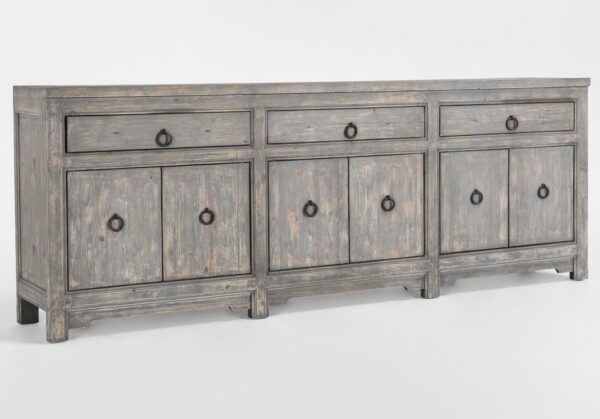 Asian style large sideboard in greyish blue