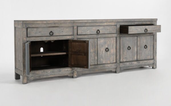 Asian style large sideboard in greyish blue , interior
