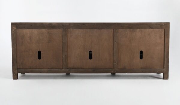 Asian style large sideboard in greyish blue , back view