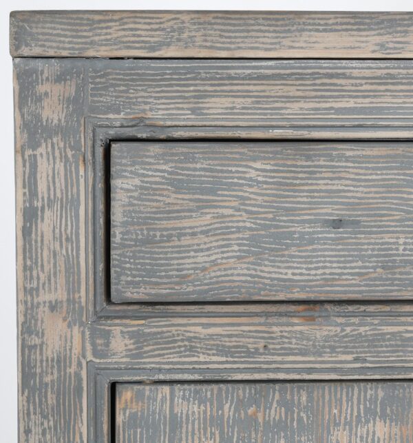 Asian style large sideboard in greyish blue , detail