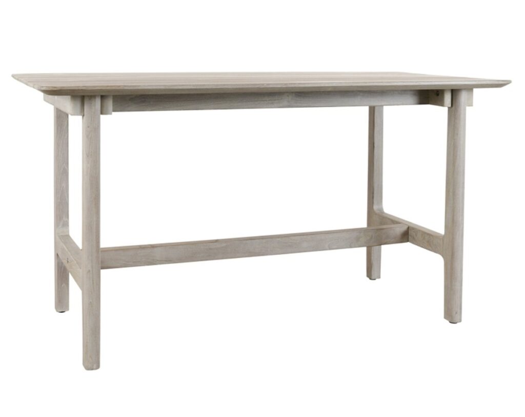 67″ Counter Teak Table Gray
