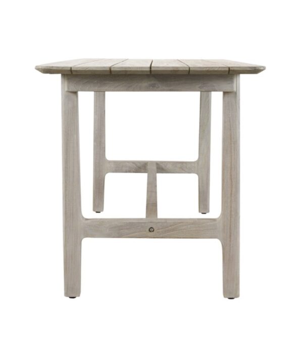 Counter high grey teak table for outdoor, profile