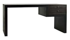 Alvaro Desk, Black Steel with Ebony Walnut