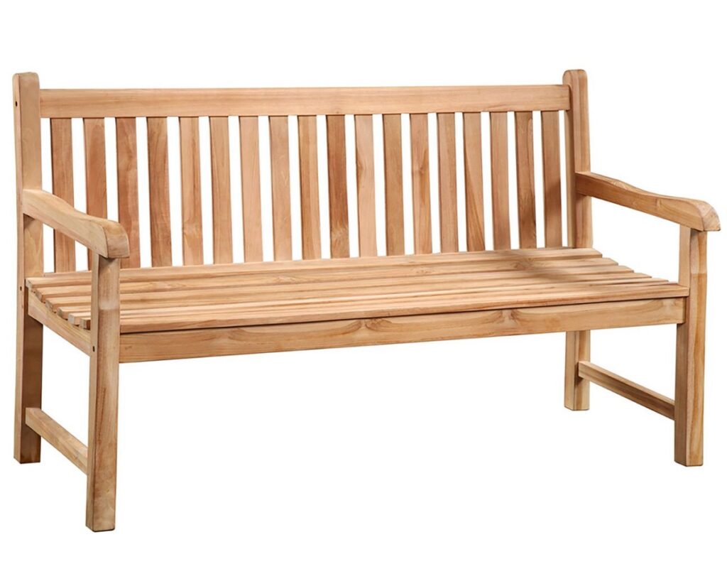 Teak Bench with Back