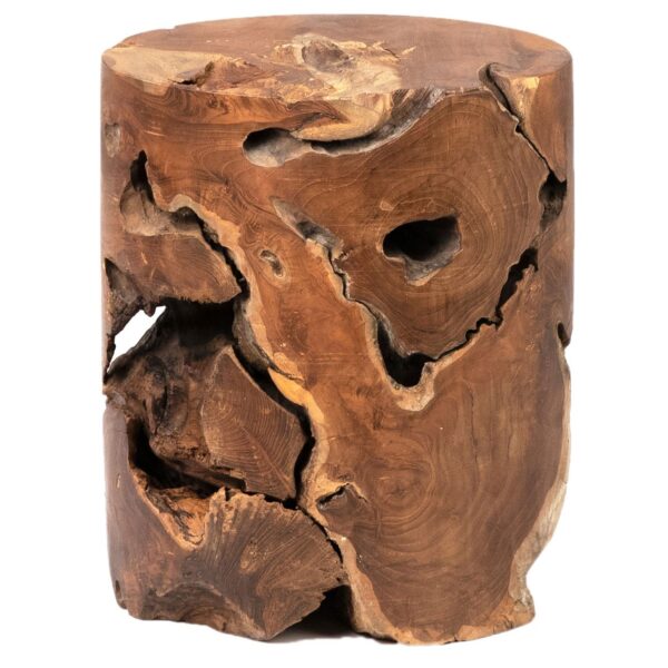 Rustic teak wood stool