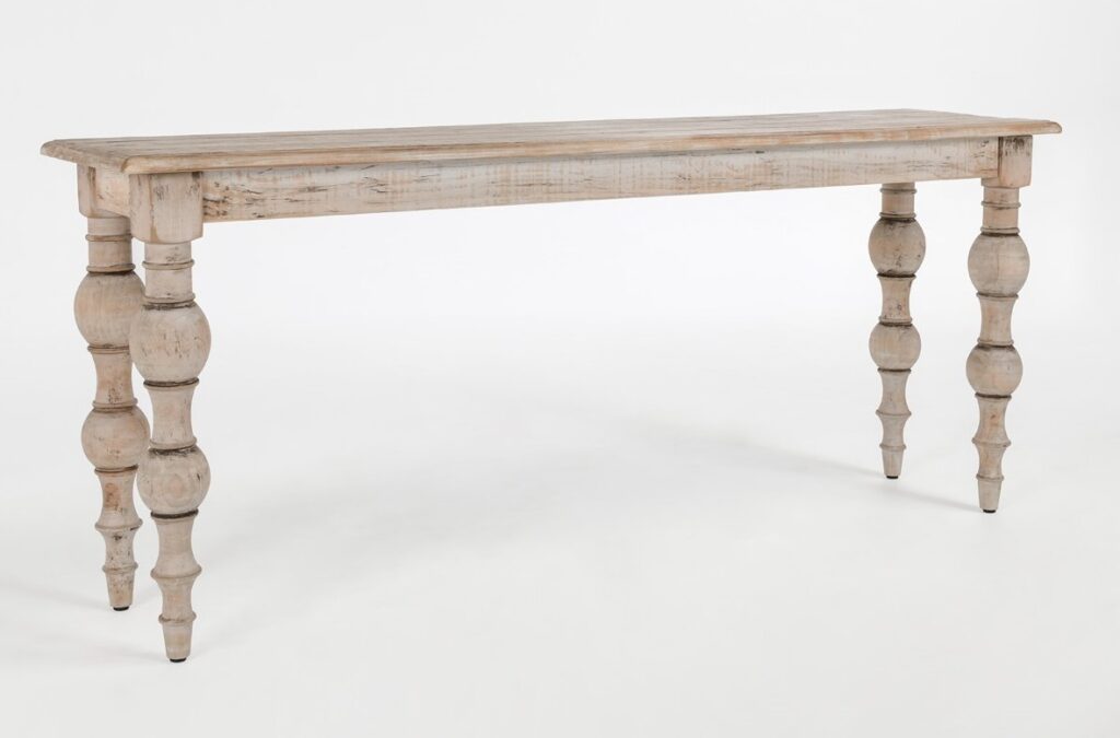 72″ Turned Legs Console Table